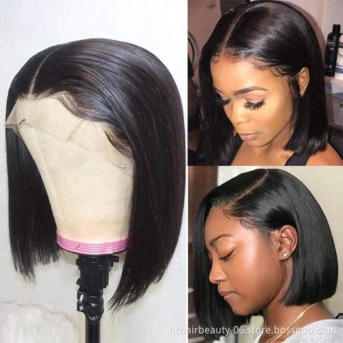 Lower Price Frontal Brazilian Human Hair 5X5 Hd Bob Wig Lace Frontal For Black Women